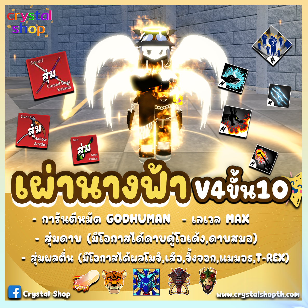 ไก่ตัน GODHUMAN เผ่านางฟ้าV4T10 