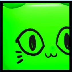 Huge Green Balloon Cat