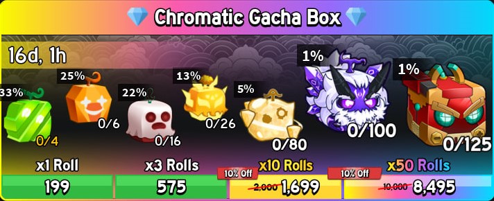 สุ่มสกิน 1 รอบ